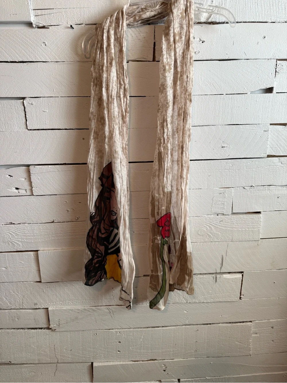 Beauty And The Beast Belle And Rose Scarf.